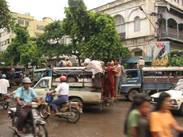 Rush hour in Mandalay